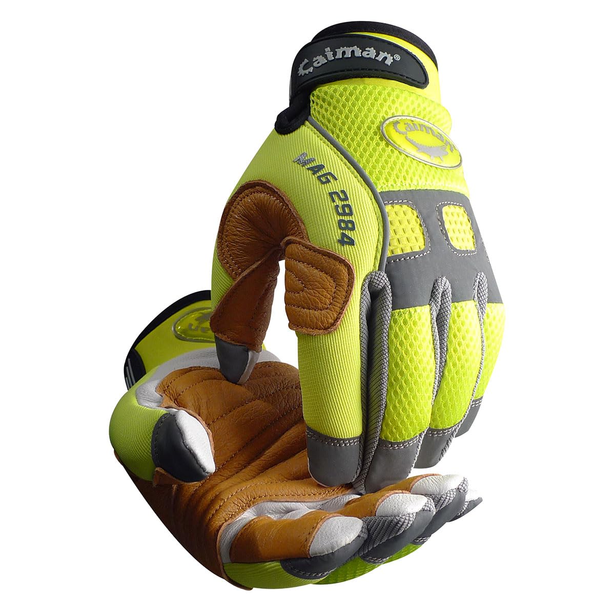 Caiman MAG glove with goat grain palm patch for lasting durability during tough tasks.