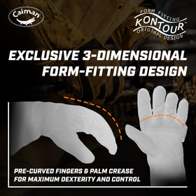 Caiman gloves with extended 4-inch cuff ready for high-heat welding sessions