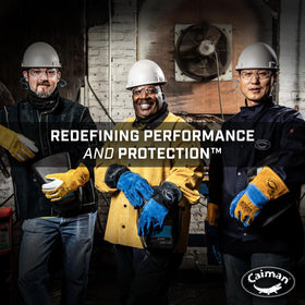Caiman Premium Goat Grain TIG/MIG gloves carabiner loops keep gloves organized.