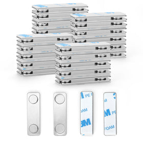 Cainda magnetic hanging strips in action on a frame, no nails needed.