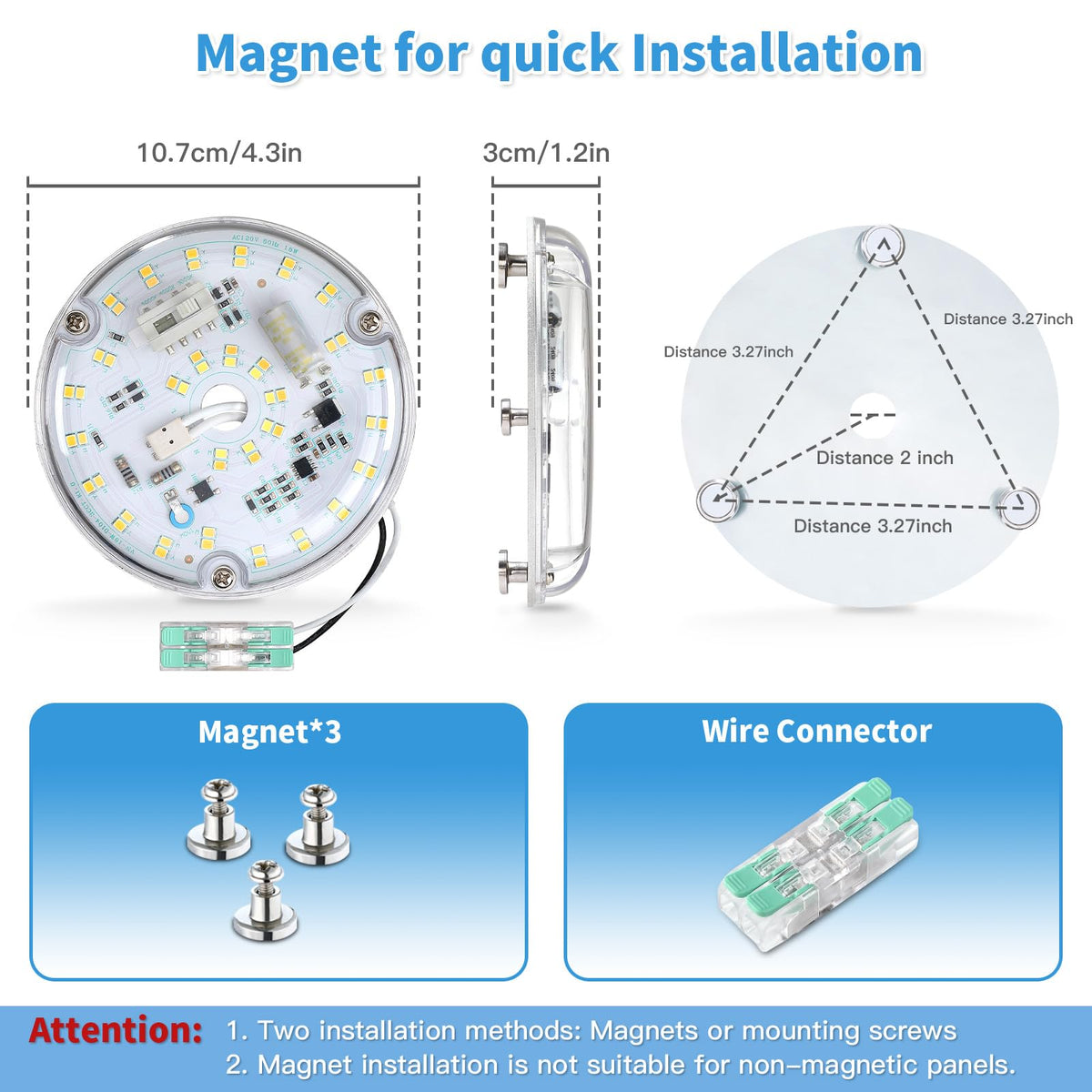 Caisens color temperature switch showing 3000K 4000K 5000K options for ambience
