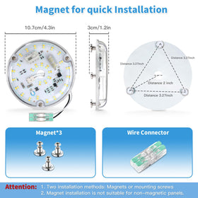 Caisens color temperature switch showing 3000K 4000K 5000K options for ambience