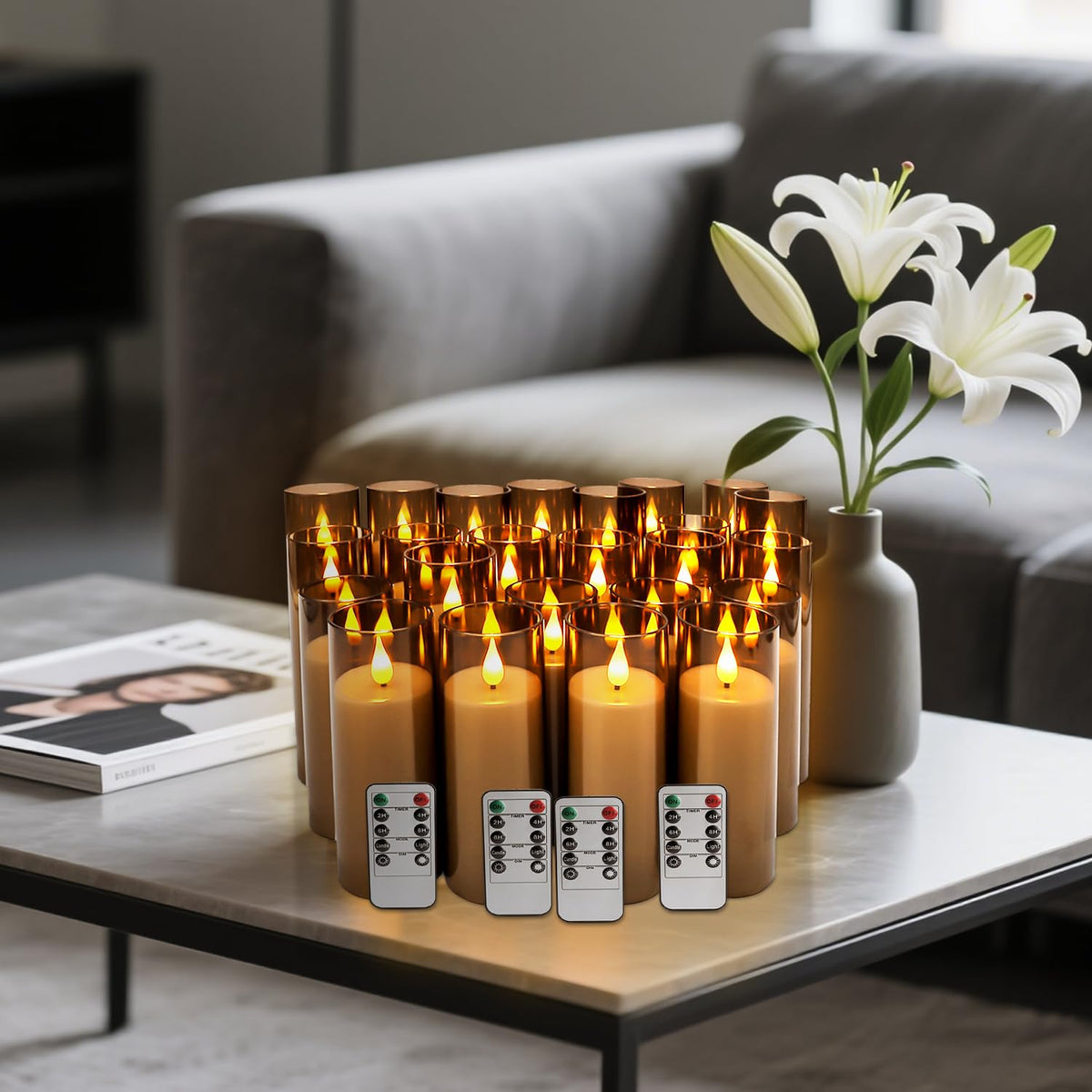CAKETYCG 3D flicker effect adds warm, romantic glow to any table.