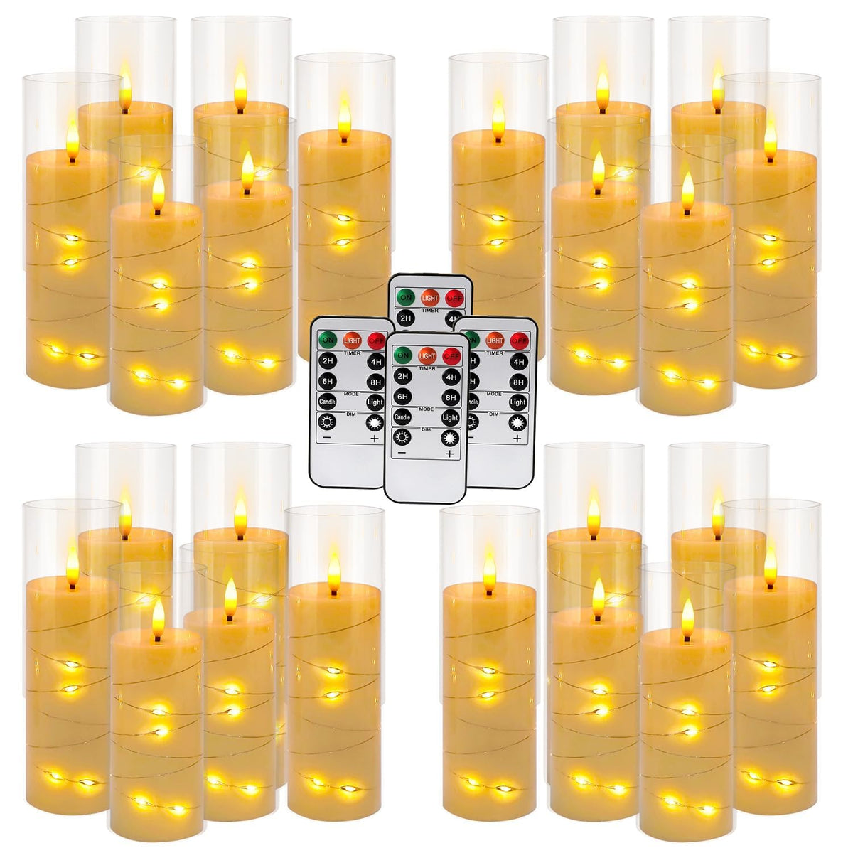 CAKETYCG 3D flicker flame for lifelike candlelight