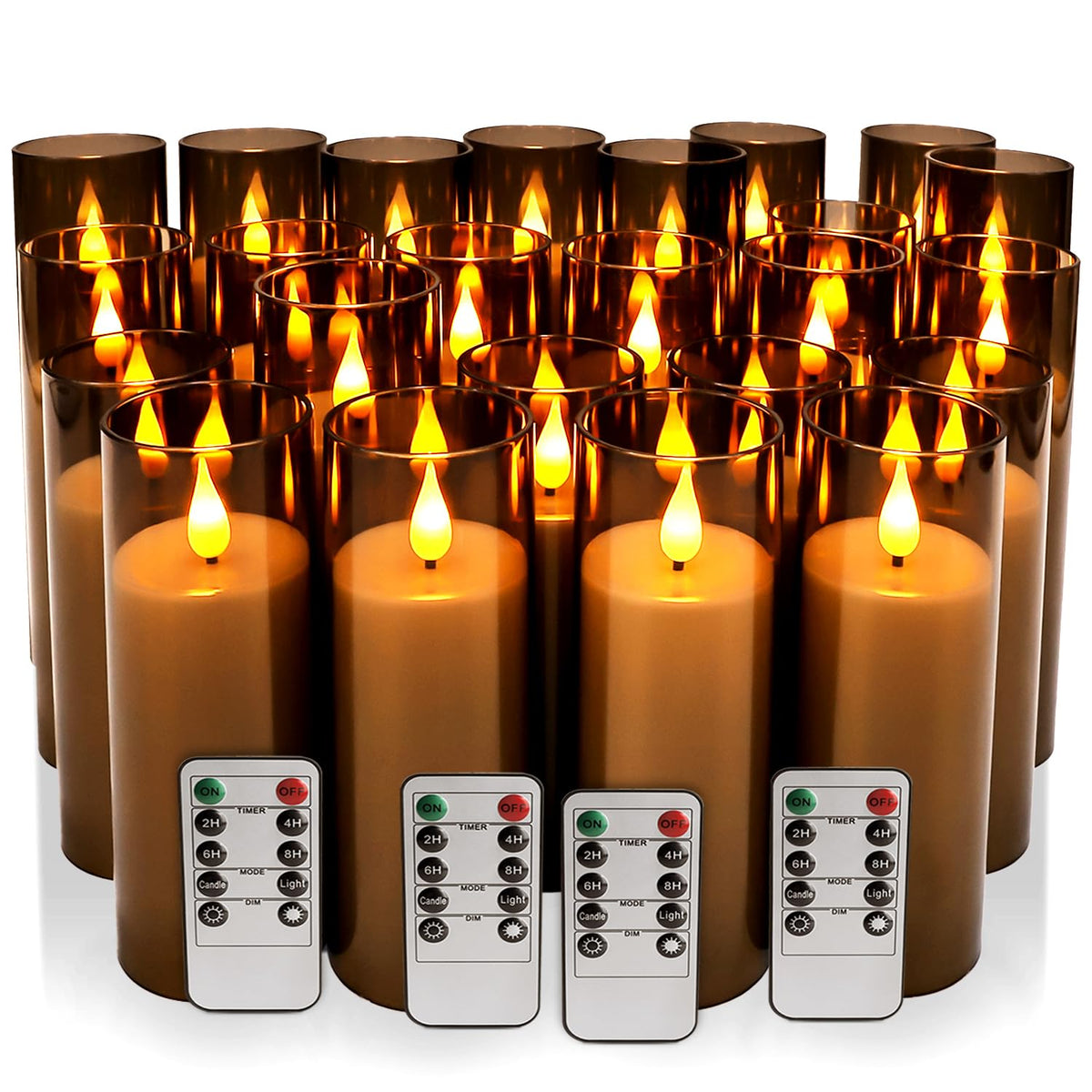 CAKETYCG battery-powered candles offer flexible placement indoors or outdoors.