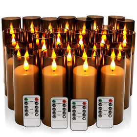 CAKETYCG battery-powered candles offer flexible placement indoors or outdoors.