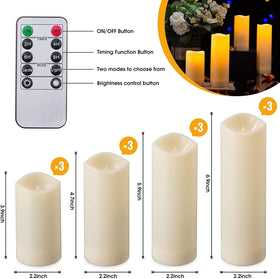 CAKETYCG 5-inch LED pillar candle adds soft ambience to tables.