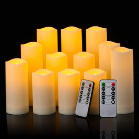 CAKETYCG 7-inch LED pillar candle creates a dramatic centerpiece.