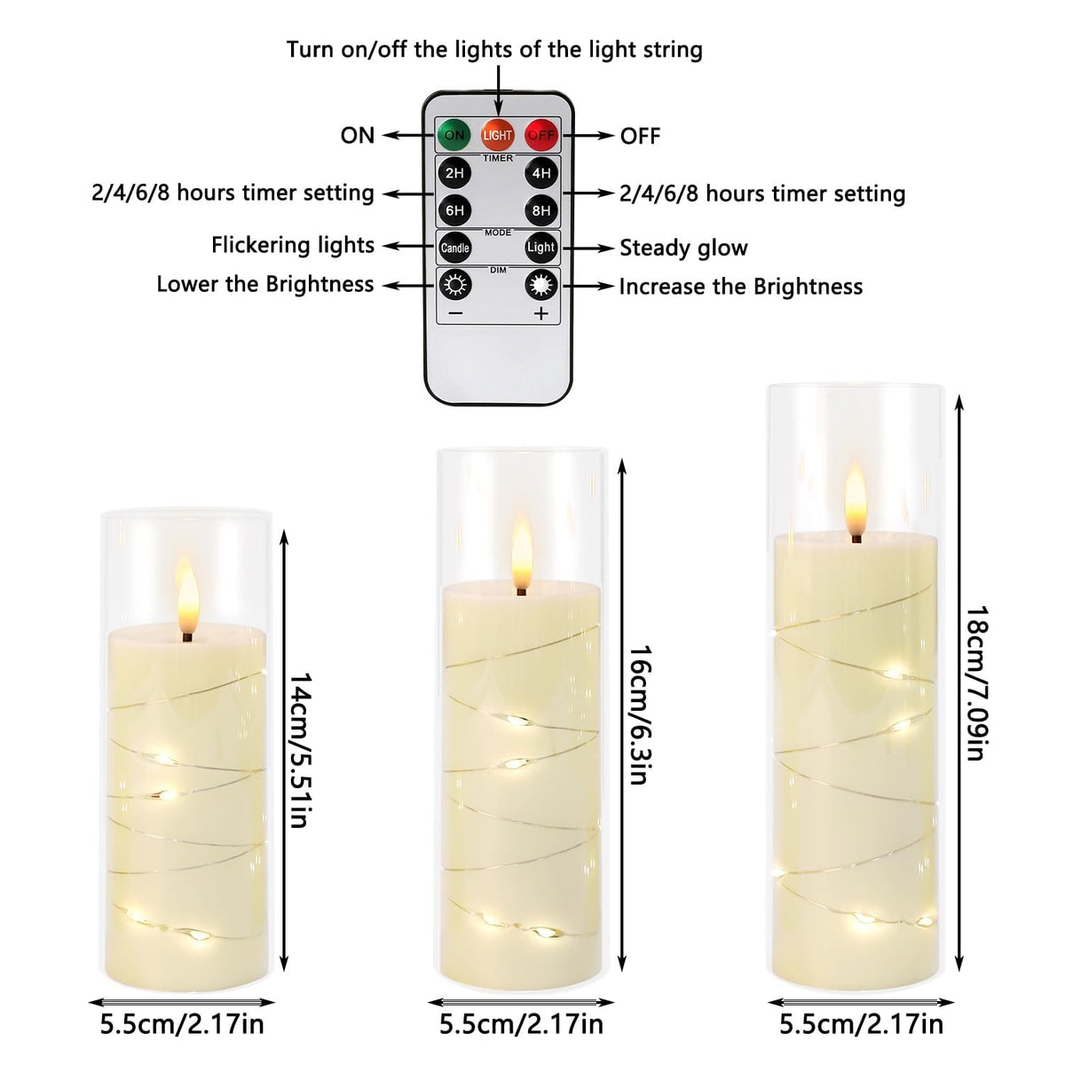 CAKETYCG varied height candles (14-18 cm) for dynamic decor