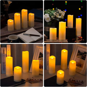 CAKETYCG waterproof candles provide patio and garden illumination.