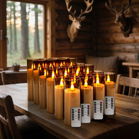 CAKETYCG gray candle set ideal for wedding and event decor.