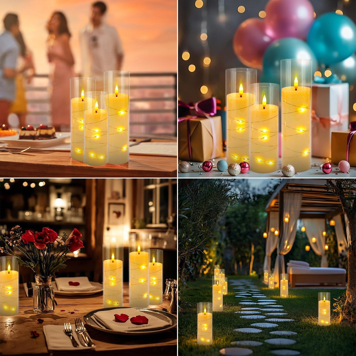 CAKETYCG wedding and party centerpiece with soft glow
