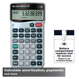 Calculated Industries 3405 Real Estate Master IIIx with clear labels to speed client discussions.
