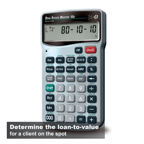 Calculated Industries 3405 Real Estate Master IIIx mortgage calculations for buyers, investors, and renters.