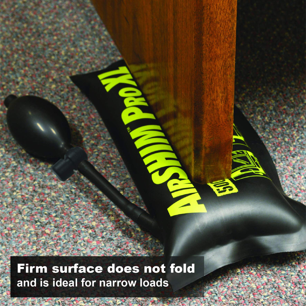 AirShim XL with longer surface contact for stable, faster lifting