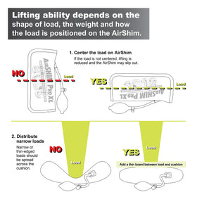 Multiple AirShims used to level and plumb from all four sides