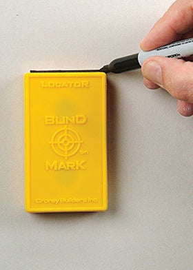 Calculated Industries Blind Mark kit in action enabling clean drywall cutouts