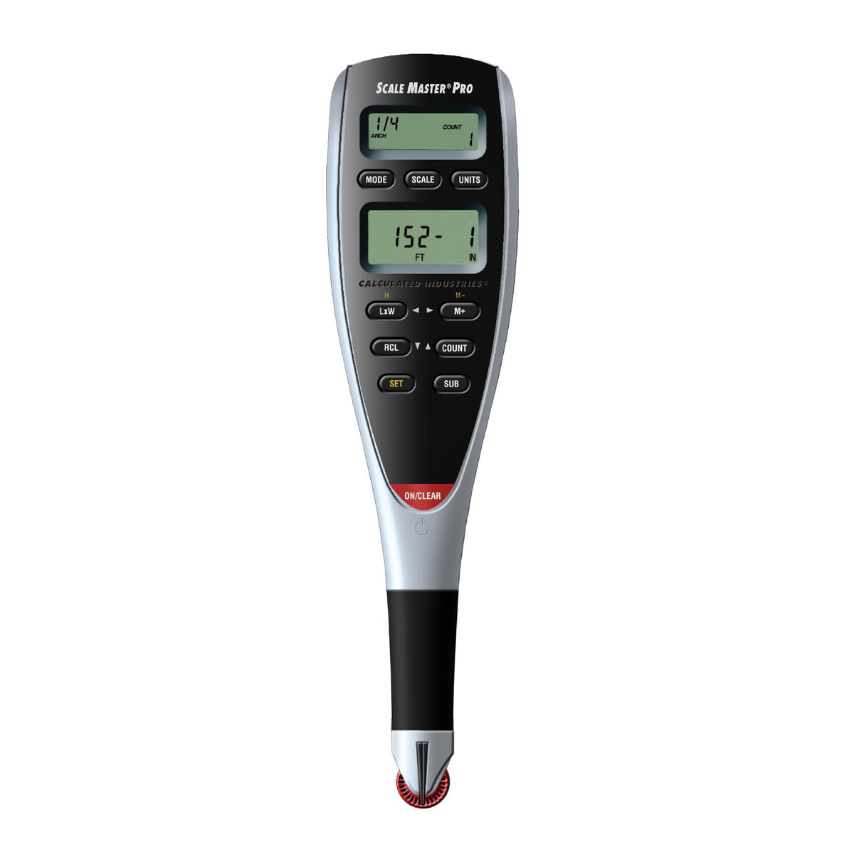 Calculated Industries Scale Master Pro front view for fast plan measurements.