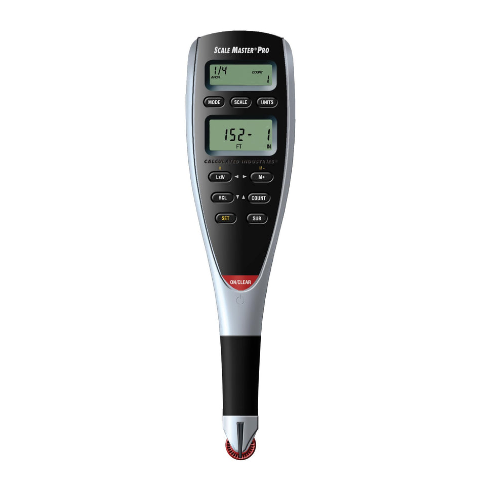 Calculated Industries Scale Master Pro front view for fast plan measurements.
