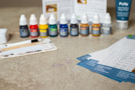 CalFlor CounterFix Mix2Match color-tints close-up for seamless color matching on countertops.