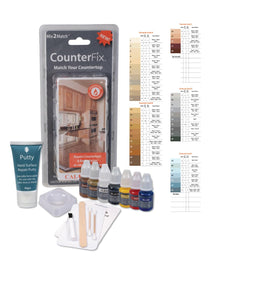 CalFlor CounterFix Mix2Match kit suited for kitchens and bathrooms.