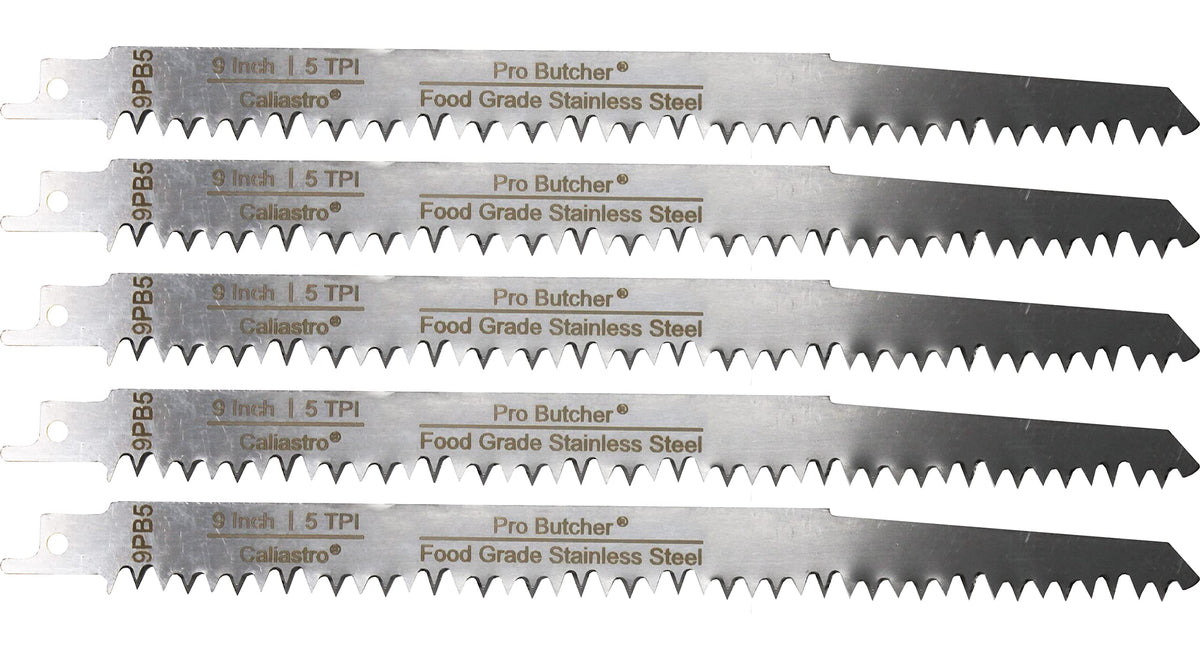 Caliastro 9-inch stainless steel blade pack for durable meat cutting