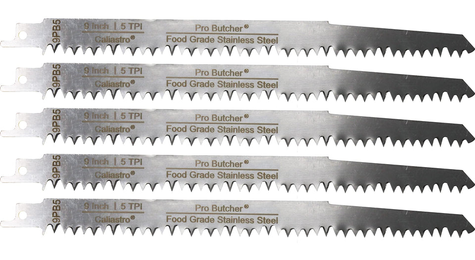 Caliastro 9-inch stainless steel blade pack for durable meat cutting