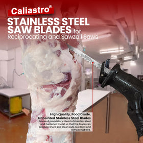 Caliastro bone-cutting blades slice frozen meat efficiently