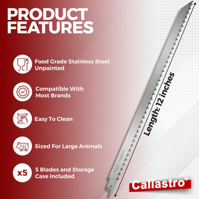 Caliastro cutting frozen meat demo showing efficiency