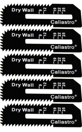 Caliastro 5-pack drywall cut-out blades in a hard case for precise cuts