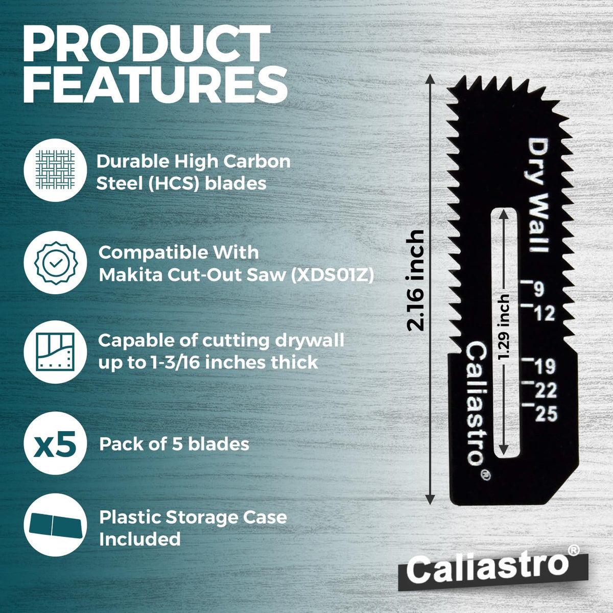 Caliastro high carbon steel blades designed for long life