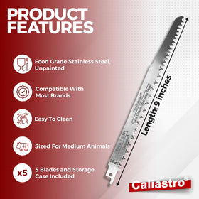 Caliastro rust-resistant stainless steel blades stay sharp longer