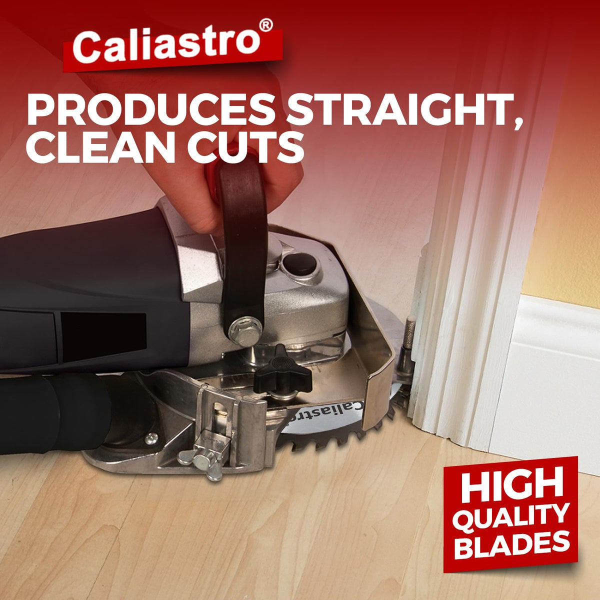 Caliastro blade for drywall and wood base delivers smooth, accurate cuts.
