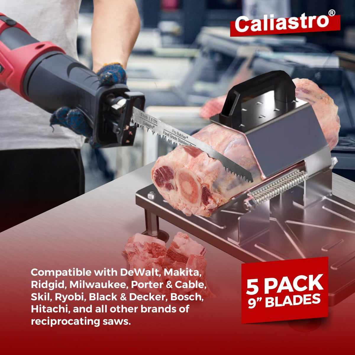 Caliastro venison, beef, lamb, pork cutting blades