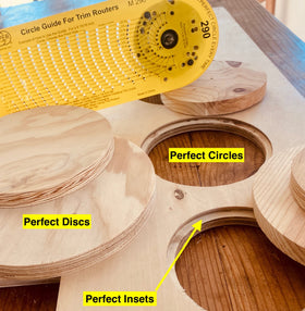 Calibration disc close-up with Jasper 290 Circle Jig for repeatable accuracy