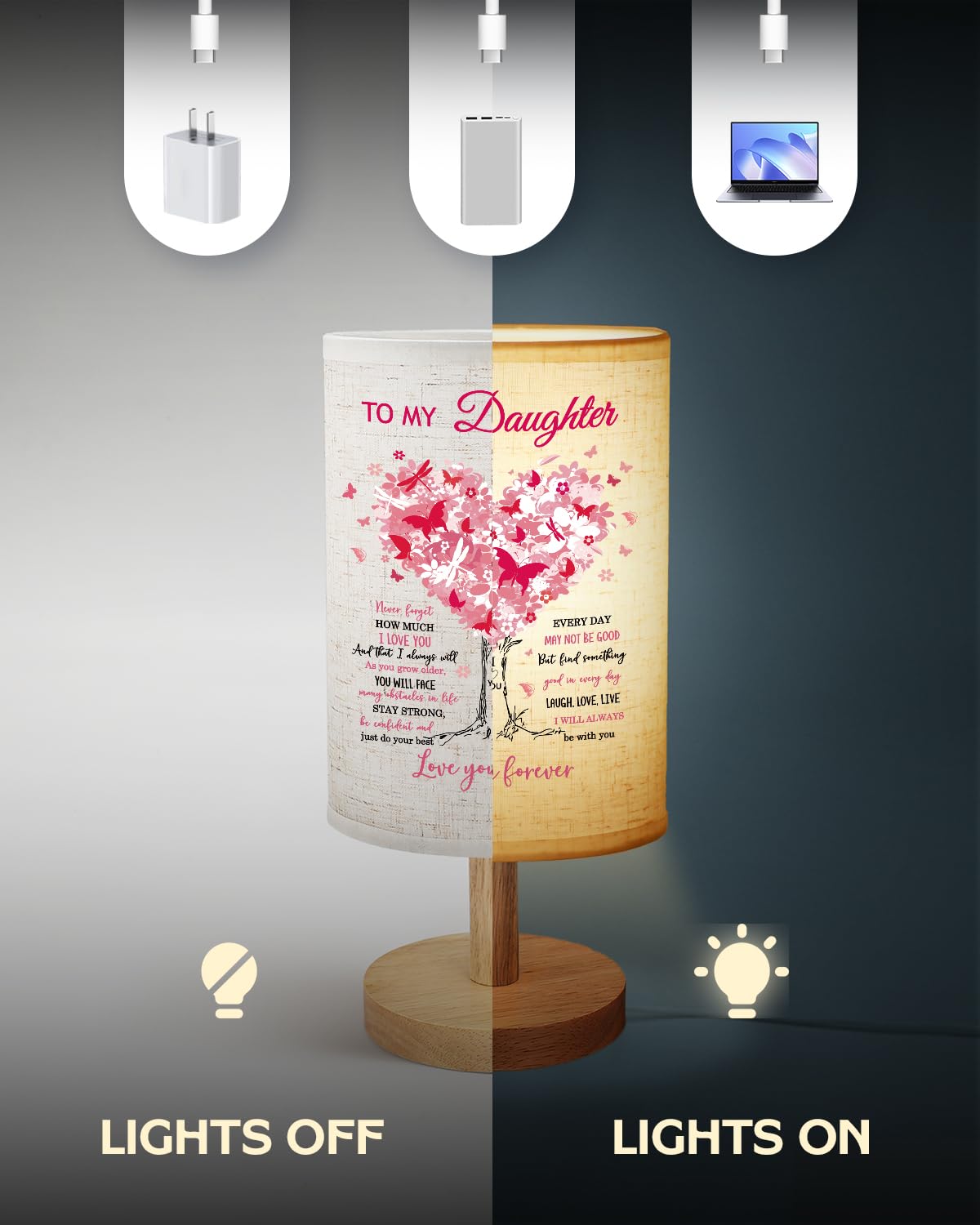 Calibron eye-care shade lamp reduces glare for reading and conversation.