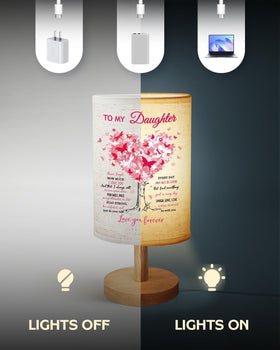 Calibron eye-care shade lamp reduces glare for reading and conversation.
