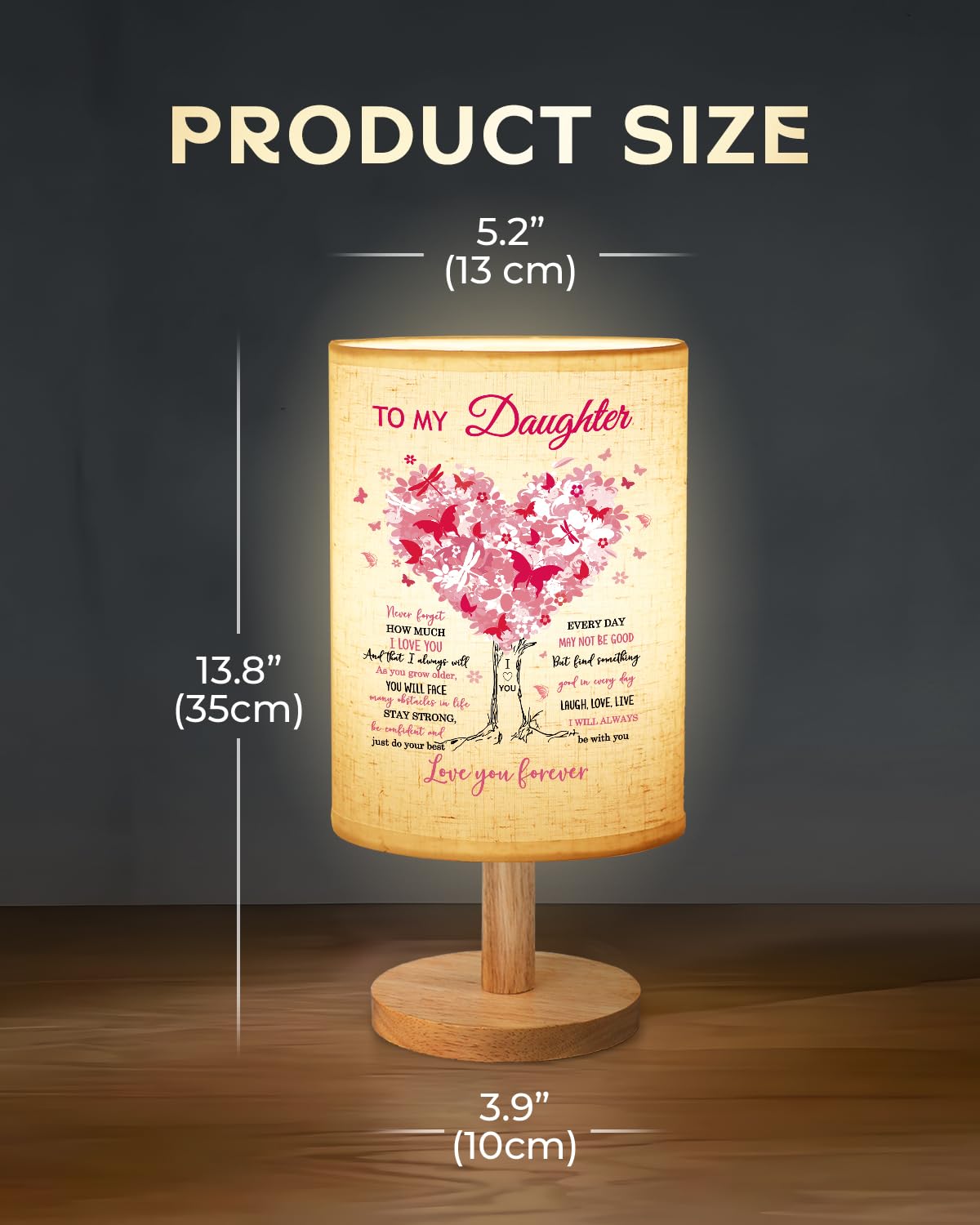 Calibron lamp features USB charging port for easy device power at bedside.