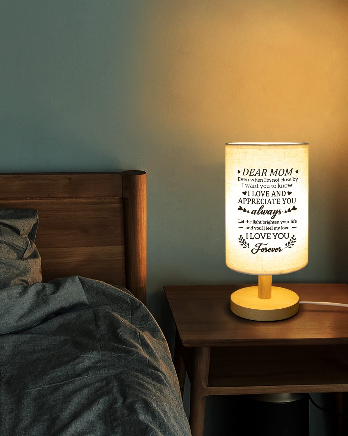 Calibron minimalist lamp base beige shade complements any decor style.