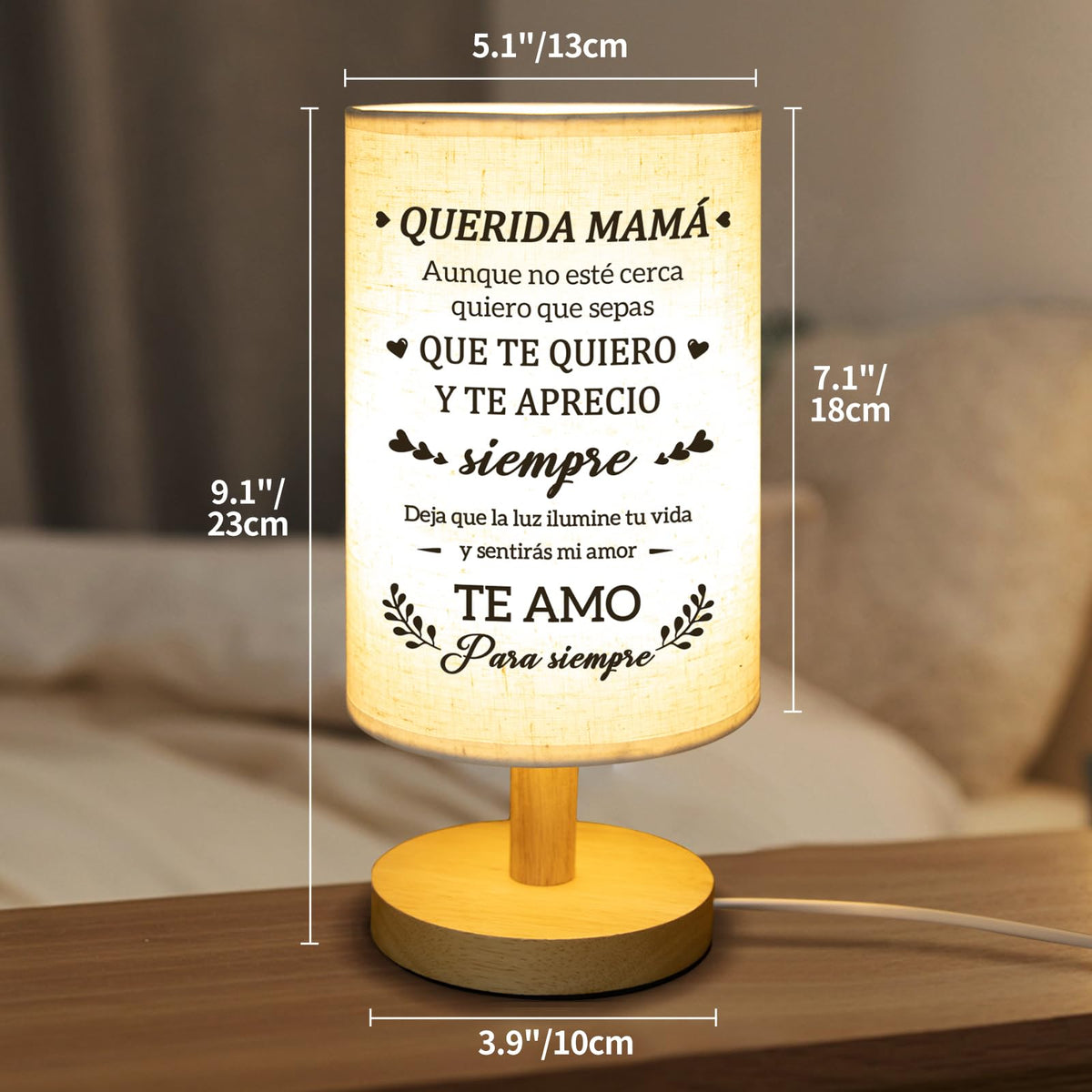 Calibron table lamp USB port for convenient device charging at bedside or desk.