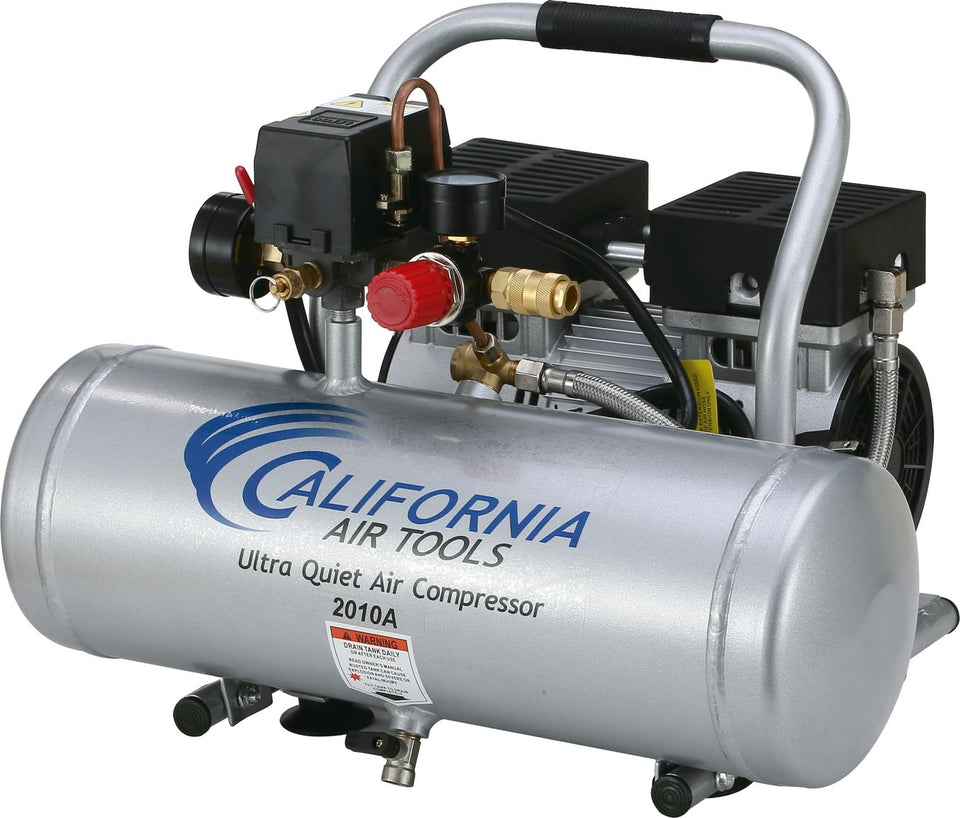 California Air Tools 2010A ultra quiet air compressor ideal for indoor use and tools