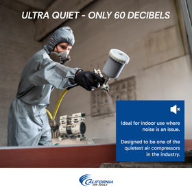 California Air Tools 8010 gauges and controls for precise pressure management.