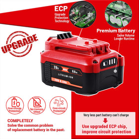 Calihutt 6.0Ah battery side profile for balanced weight during tasks