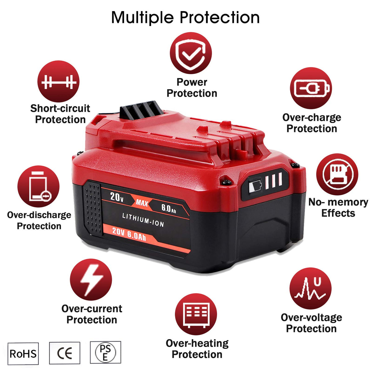 Calihutt 6.0Ah battery packaging clearly labeled for easy selection