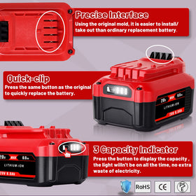 CaliHutt 6.0Ah battery offers longevity with 1000+ recharge cycles.