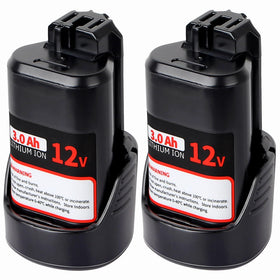 CaliHutt Bosch 12V battery front view highlights compact design for comfortable grip
