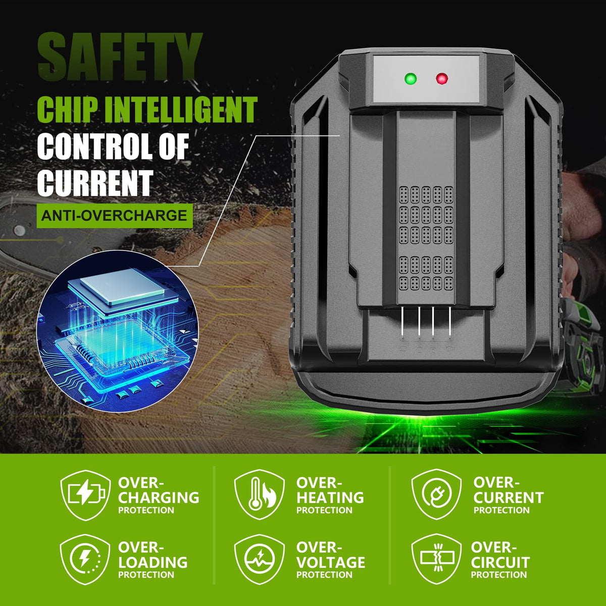CaliHutt wall-plug usage demonstrates easy on-site charging for EGO 56V.