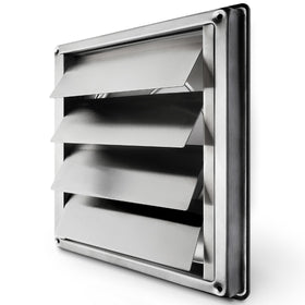 Calimaero VKE4 outdoor stainless steel grille protects exterior vents and prevents drafts.