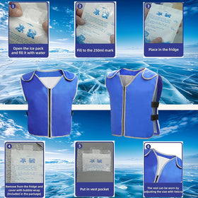Callicebus Ice Vest adjustable buckles customize the fit during workouts.