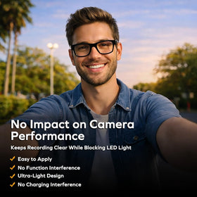 Callsky-Pro LED sticker compatible with Ray-Ban Wayfarer for discreet wear.